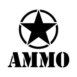Ranger Products Army Star Ammo Decal Sticker, Die Cut Vinyl Decal for Windows, Cars, Trucks, Tool Boxes, laptops, MacBook - virtually Any Hard, Smooth Surface