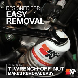 K&N Premium Oil Filter: 20,000 Mile Engine Protection with Wrench Off Nut: Compatible with GMC/Cadillac/Chervolet/Buick (See Product Description for Select Models), HP-1020
