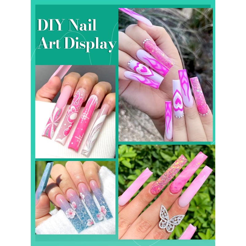 LIONVISON 504 PCS No C Curve Clear Nail Tips for