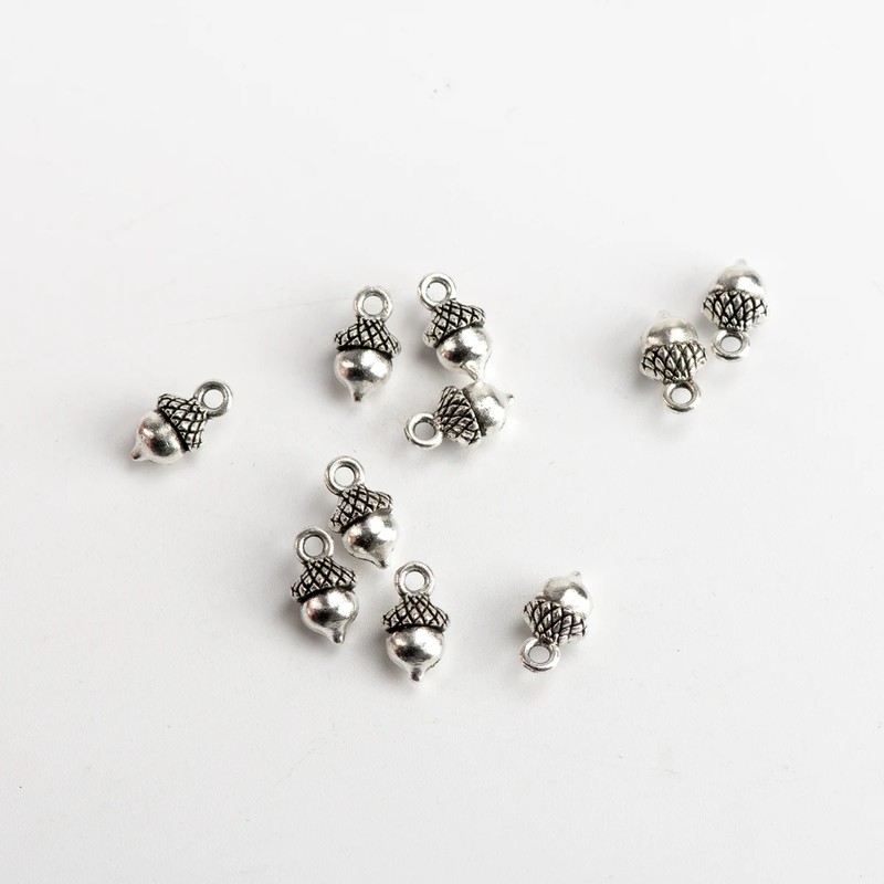 Acorn Charms for Jewelry Making – Copper Metal Pendants for