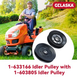 GELASKA 1-633166 Idler Pulley with 1-603805 Idler Pulley Replaces 1 633166, 99-4638 for Toro Z252l, Z253, Z255, Z257, Z286e, Z287l, Z500, Z528, Z557, Z560, Z587l, Z588e Z Master Side Discharge Mowers