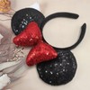 3D Black Mouse Sequin Ears Headband MM Glitter Butterfly Hair