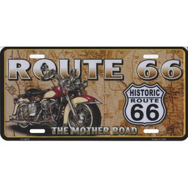 Smart Blonde LP-4670 Route 66 Mother Road Metal Novelty License Plate