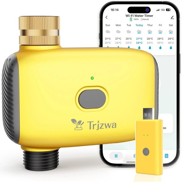 TRJZWA WIFI intelligent water valve WiFi Water Timer for Garden