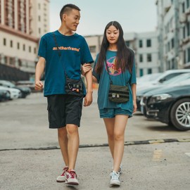 TACTICAL_GEEK Cache L2 EDC Sling Bag, Potable Nylon Crossbody Bag Organizer, EDC Molle Bag, Multifunctional Shoulder Small Bag for Daily Hiking Carry, Green