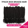 7 Packs 18 Inch Bohemian Goddess Box Braids Crochet Hair