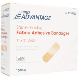 PRO ADVANTAGE® FABRIC ADHESIVE BANDAGE - Adhesive Bandage, Strips, 1" x 3", 100/bx