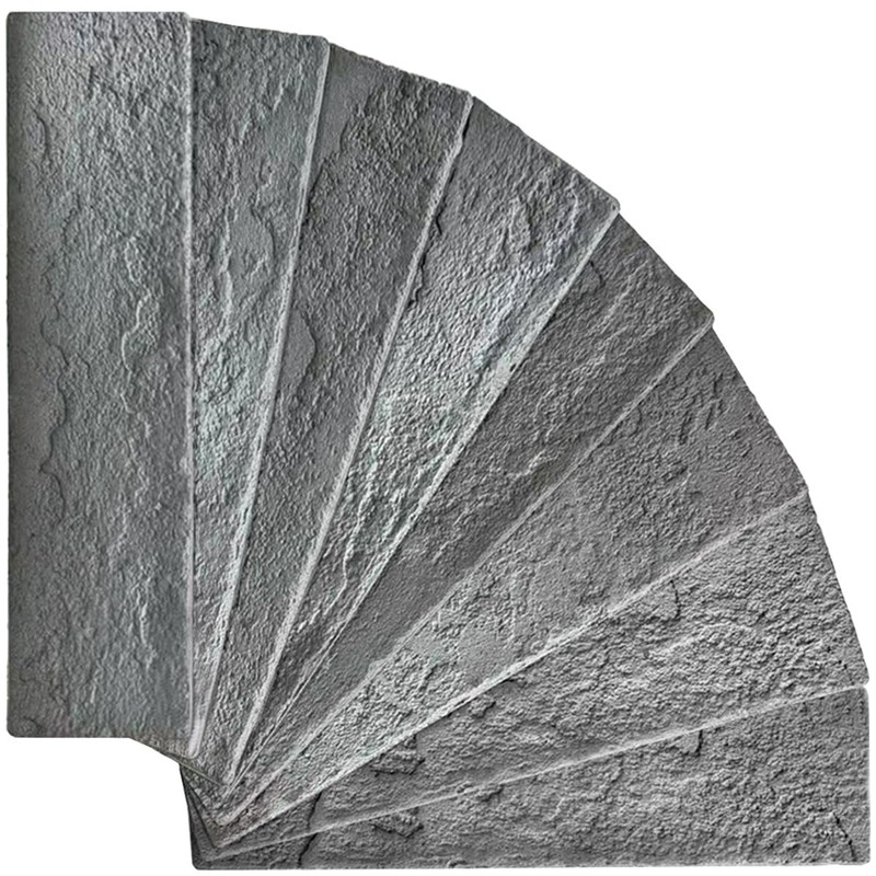 TORURAL 100 Whitewash Grey Faux Brick Wall Tiles, 3D Thin