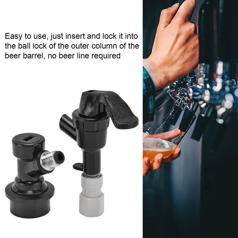 Beer Dispenser Plastic Black Portable Beer Tap Faucet for Outdoor