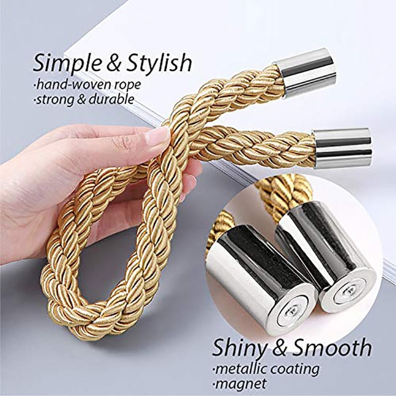 Heatunk 2 Pack Modern Magnetic Curtain Tiebacks – Stylish Drapery