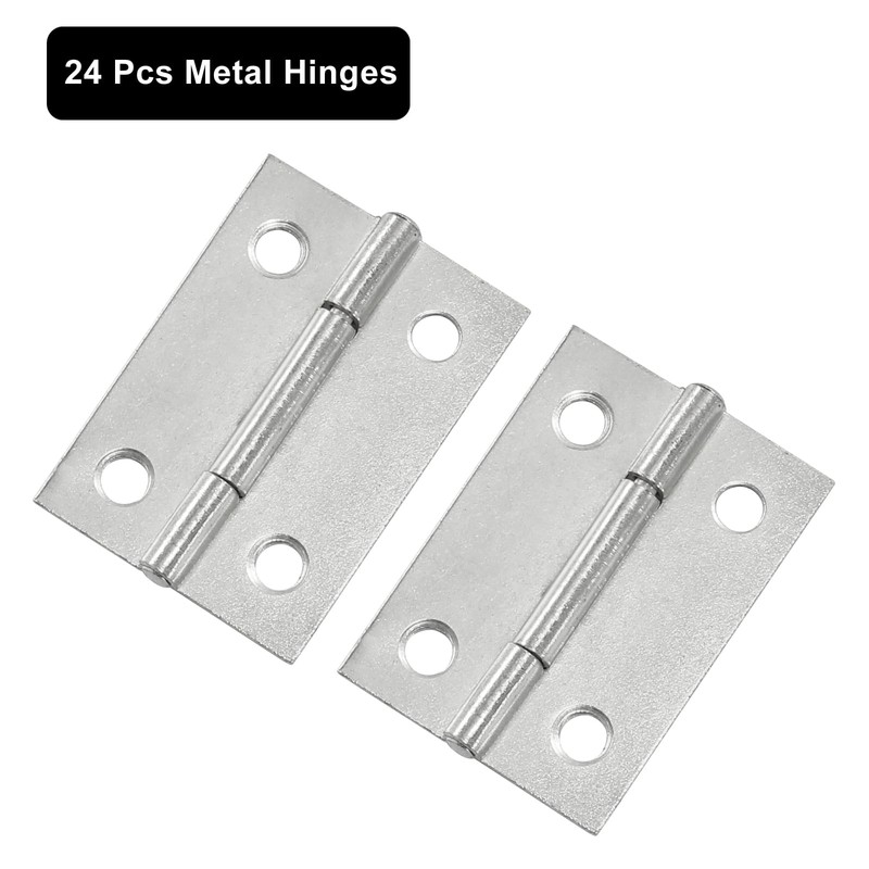 Murtenze 24 Pack Door Hinge Set - 1.5 Inch Cabinet
