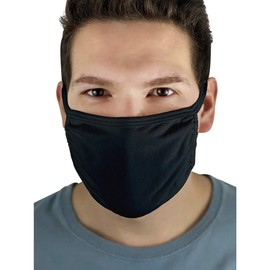 Fruit of the Loom Reusable Cotton Face Mask (Pack of 5) (Black)