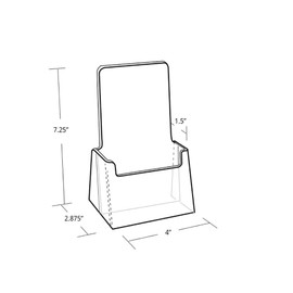 Azar Displays - 252012-50pk Clear Acrylic Trifold Literature Brochure Holder For Counter | Perfect For Pamphlets | Brochures | Menus | Promotions | Literature | Made In USA |