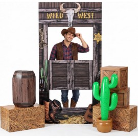 HAYVAN Foldable Western Party Decorations, 7 Pieces Western Decor