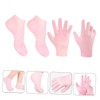 VICASKY 1Set Exfoliating Moisturizing Sock Glove for Foot Care Pink
