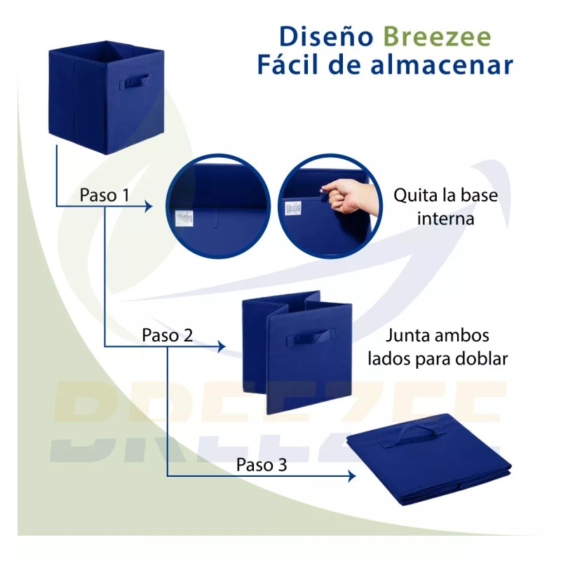 Breezee Market Set 6 Cajas Organizadores Almacenamiento Ropa Objetos Plegab