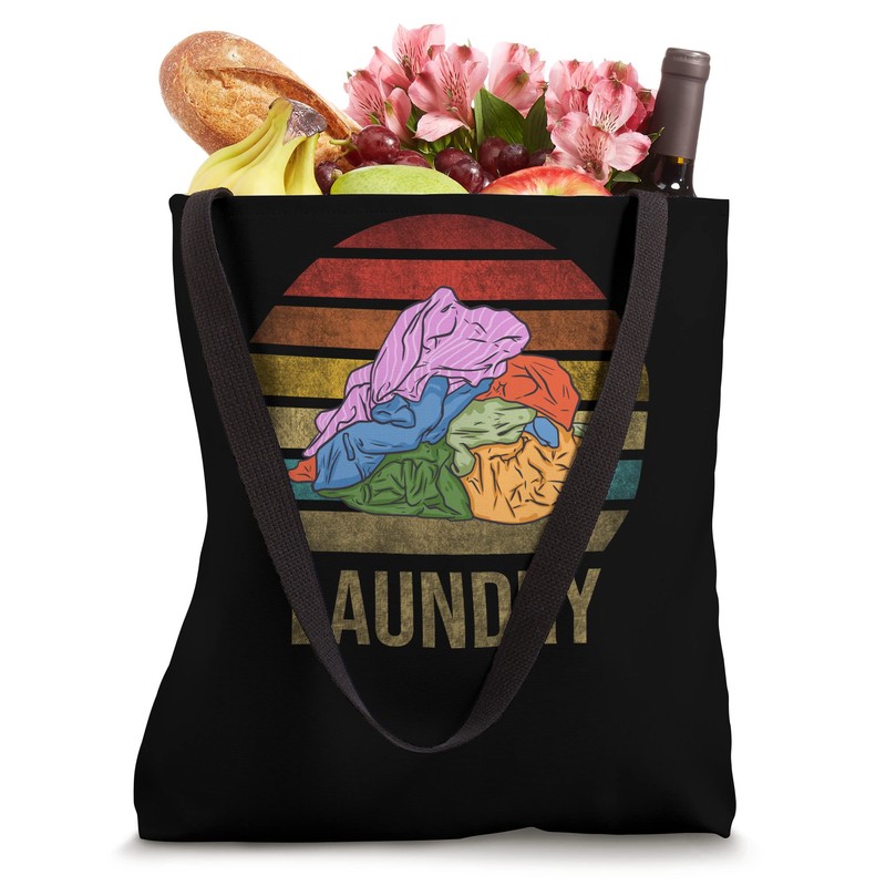 Laundry Day Pile of Clothes Retro Sunset Tote Bag