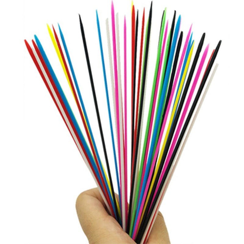 YANQINQIN 150PCS Plastic Mini Colorful Thin Pick Up Sticks for