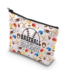 Baseball Gift Baseball Lover Gift Baseball is My Therapy Makeup Bag Baseball Player Gift Game Day Baseball Gift for Women (Baseball is Bag)