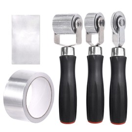 Rustark 4Pcs Car Sound Deadening Roller Set with 66 Feet Aluminum Foil Tape, 3 Different Sizes Auto Soundproofing Rollers and Tape for Car Noise Sound Deadening Installation (6mm 20mm 40mm)