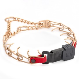 Herm Sprenger Curogan Dog Collar with Quick Release ClicLock Buckle and Biothane Insert Hypoallergenic Training Collar for Dogs Made in Germany (Cherry Red, 16in x 2.25mm(Neck Size up to 13-14in))