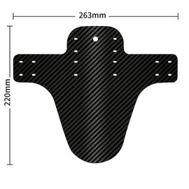 FETESNICE 2 Stück Kohlefaser Textur Mountainbike Schutzblech MTB Fahrrad vorne hinten Kotflügel DH Radfahren 24/26/27,5/29 Schutzbleche Mountainbike (Blank4holes)