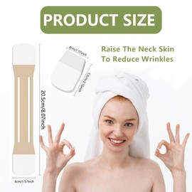 Neck Tape Lifting Invisible for Women(8 strips+40 patches)Instant Lift Tapes Invisible Improves Neck Lines Wrinkles High Elastic Breathable Lift Strap Patch Reusable Waterproof Tightening Tapes