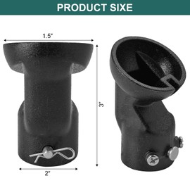 FEHEED Black Sloped Ceiling Fan Adapter Vaulted Ceiling Mount Up to 45°
