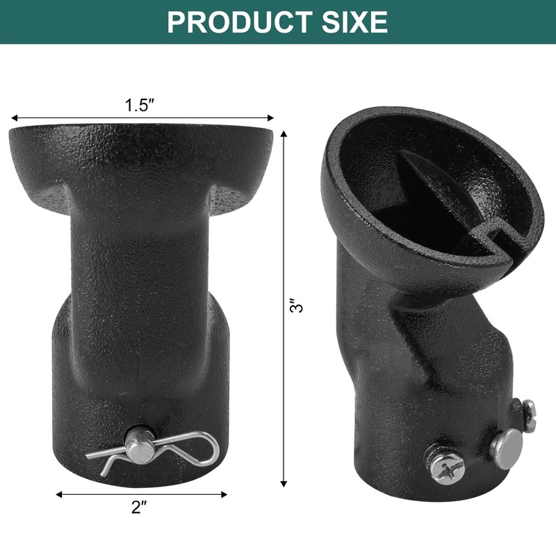 FEHEED Black Sloped Ceiling Fan Adapter Vaulted Ceiling Mount Up