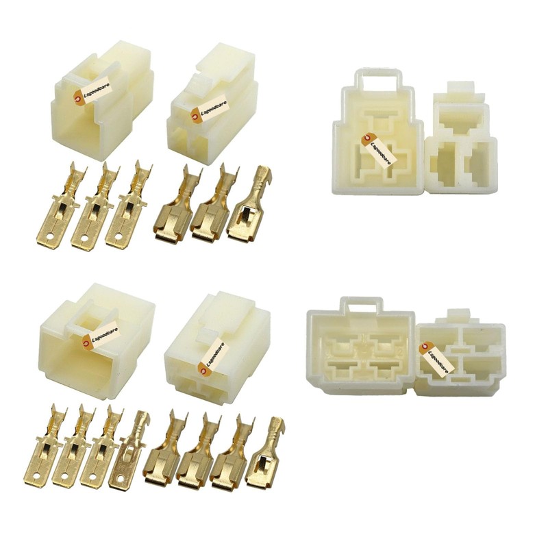 Lsgoodcare 472Pcs 6.3MM 1 2 3 4 6 8Pin Automotive