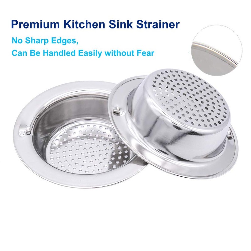 Noridez 2 Pack Upgrade Kitchen Sink Strainer with Handle, Premium