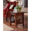 AFI Mission Solid Wood End Table with Built in Device