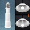 QWORK E26 Light Socket Extender, 2-Pack 4-Level Extendable, Flame-Retardant PBT,
