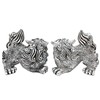 Okinawa Souvenir Shisa Figurine Mini Entrance Gold/Silver Lion Shisa Side