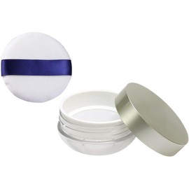 Talquera con Borla para Polvo Maquillaje con Buena Sellado y Malla Elástica, Caja de Plástico Abs para DIY Makeup con Polvo Puff, Estuche Compacto para Mujeres Color