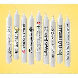 Kerzen Tattoofolie - Frühling bitte Sprüche zum Verschenken - für Kerzen/Keramik DIN A4