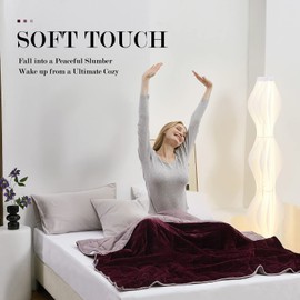 Satwip Weighted Blanket 20lbs Queen Size Fuzzy Warm Flannel Throw Blanket with Soft Breathable Sanded, 60 x 80 inches, Red Pink