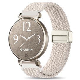 Braid Nylon Bands Compatible with Garmin Lily 2, Magnetic 14mm Stretchy Nylon Soft Loop Straps Quick Release Replacement Adjustable Wristband for Lily 2 Classic/Active Smart Watch Accessory for Women