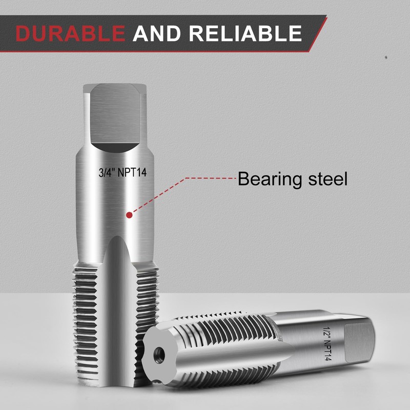 6 PCs Pipe Tap Set - Precision Carbon Steel NPT
