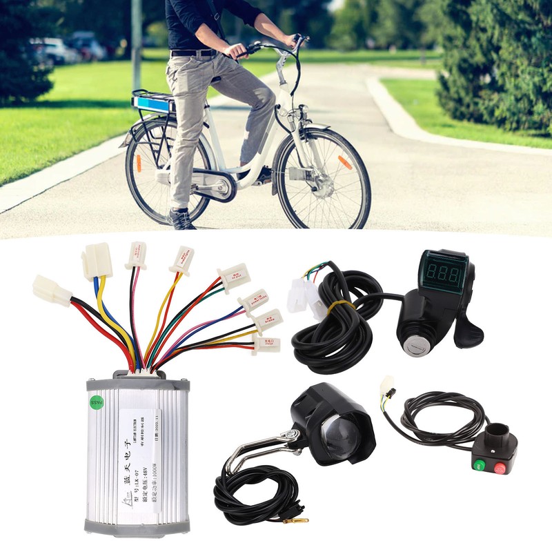 48V 1000W Electric Bike Retrofitting Kit Brushed Controller Thumb Throttle