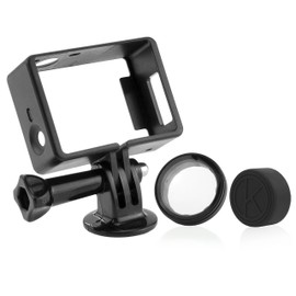 CamKix Frame Mount compatible with GoPro Hero 4, 3+, and 3 / USB, HDMI, and SD Slots Fully Accessible - Light and Compact Housing - Includes Large Thumbscrew/Tripod Mount/Rubber Lens Cap /