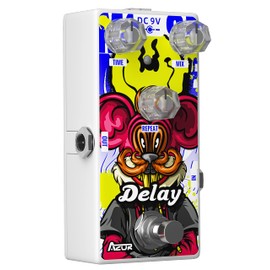 AZOR Delay Guitar Pedal, Digital Effect Mouse Vintage Delay Pedal for Electric Guitar AP508