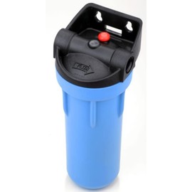 Pentair Pentek 150550 3G Standard Filter Housing, 3/4" NPT 10 Opaque Water Filter Housing with Integral Bracket Cap and Pressure Relief Button, 10-Inch, Black/Blue