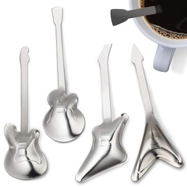 Stainless Steel Teaspoon Guitar Shape - Sugarcaster Rockstirs