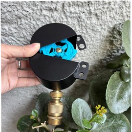 Faucet Locks Outdoor | Water Spigot Lock Stainless Steel | Outdoor Faucet Lock for Garden Faucets | Prevent Water Bandit & Unauthorized Water Use, for 1-1/2 to 3 in Hose BibLock(Black No Padlock)