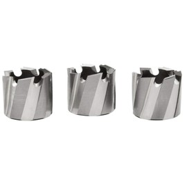 Hougen 11132C 3/4-Inch RotaCut Hole Cutter | 1/4-Inch Depth of Cut | Use with 3/8-24 Threaded Holes | Cut Faster and for Longer Than Twist Drills and Hole Saws | 3 Pack