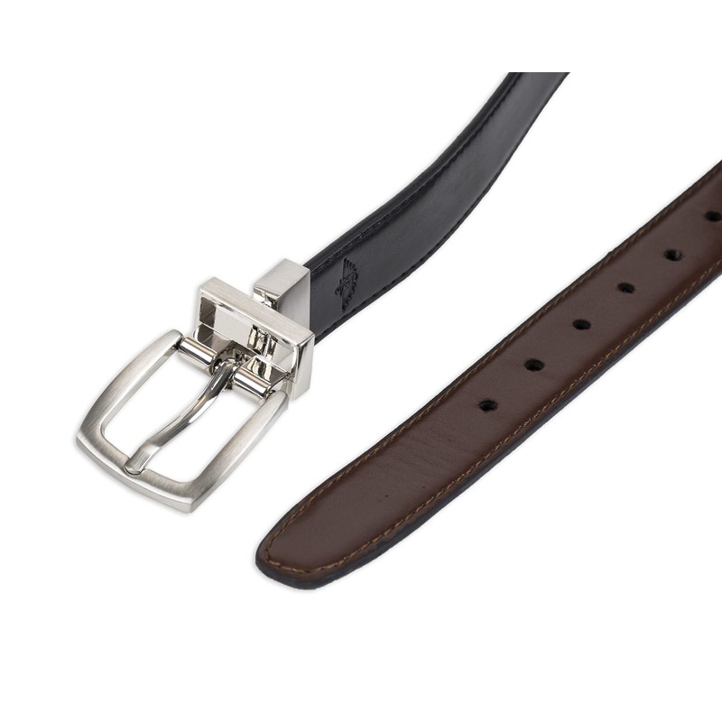 Dockers Boys' Big Reversible Dress and Casual Belts, Brown/Black, Medium