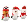 3pcs Christmas Candy Jars Transparent Clear Plastic Biscuits Jars Decorative
