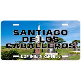 Santiago de los Caballeros Dominican Republic Novelty Car License Plate