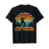 Bigfoot Clay Trap Shooting Skeet Funny Retro Sporting Clay T-Shirt